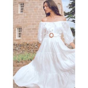 NWT Spell Gardenia Gown size small S NEW boho belt